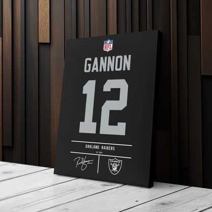 Rich Gannon Oakland Raiders Jersey Canvas Wall Art
