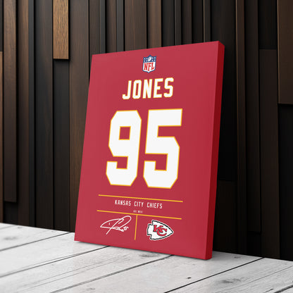 Chris Jones Chiefs Jersey Canvas Print | Wall Art Decor