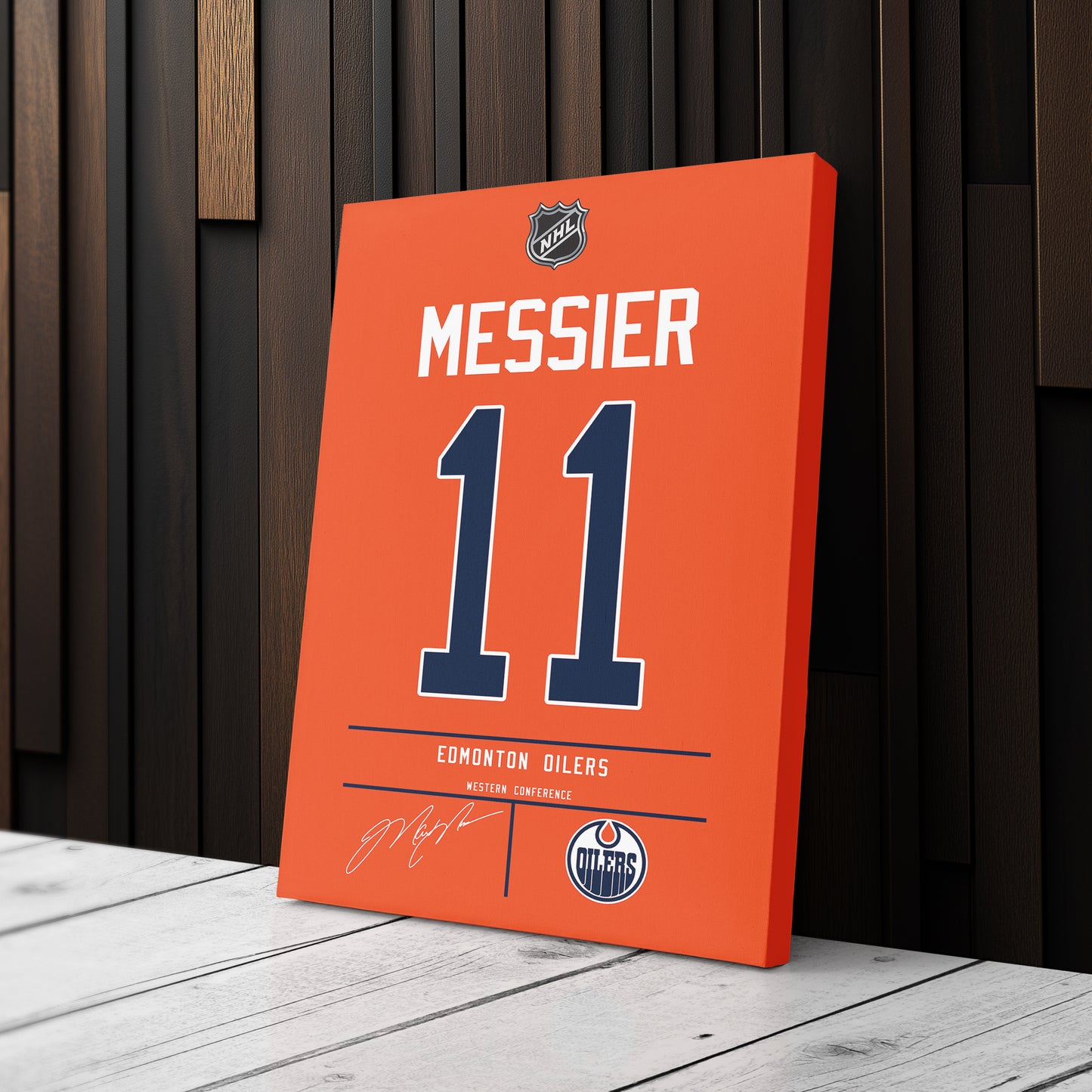 Mark Messier Oilers Jersey Canvas Print | Wall Art Decor