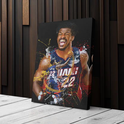 Jimmy Butler Miami Heat Canvas Print | Basketball Wall Art