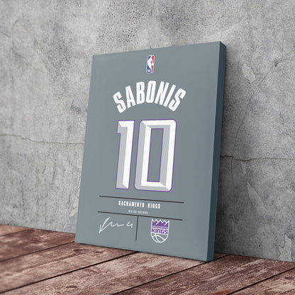 Domantas Sabonis Kings Jersey Canvas Print | Wall Art Decor