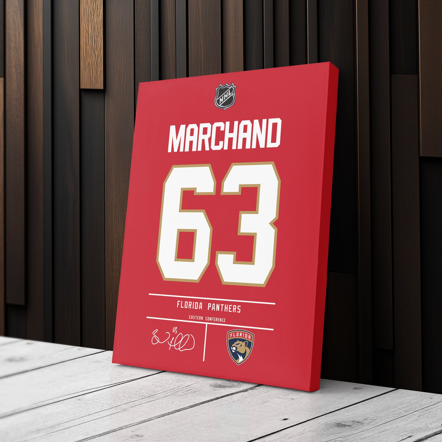 Brad Marchand Florida Panthers Jersey Canvas Wall Art