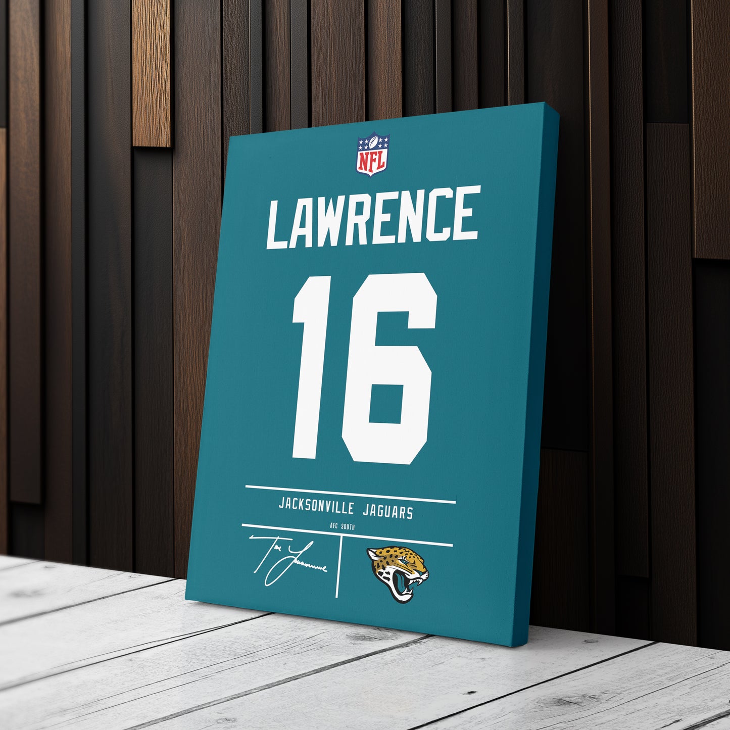Trevor Lawrence Jaguars Jersey Canvas Print | Wall Art Decor