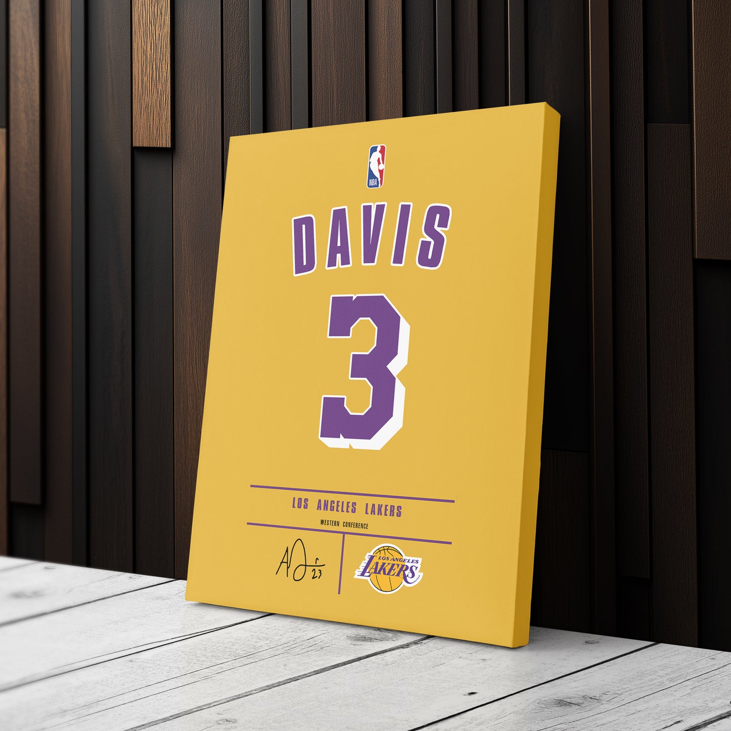 Anthony Davis Lakers Jersey Canvas Print | Wall Art Decor