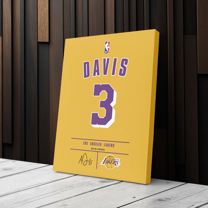Anthony Davis Lakers Jersey Canvas Print | Wall Art Decor