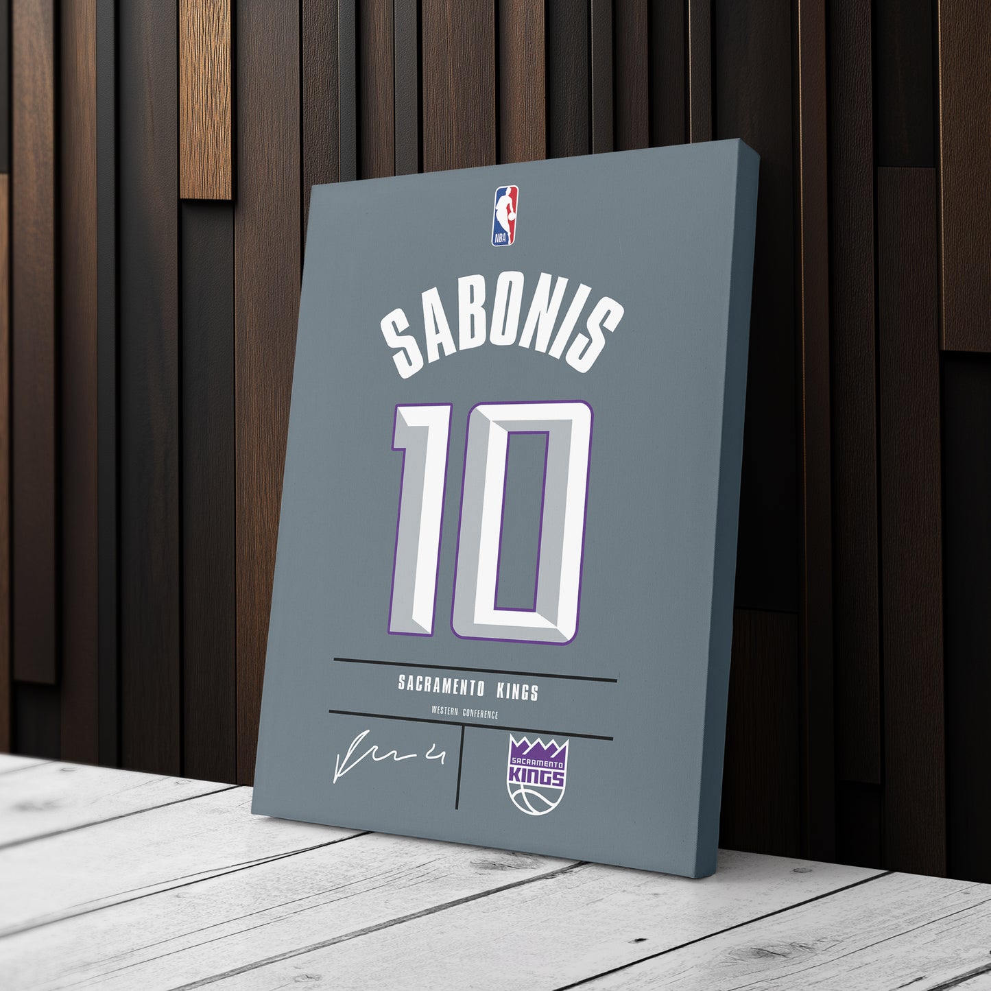 Domantas Sabonis Kings Jersey Canvas Print | Wall Art Decor