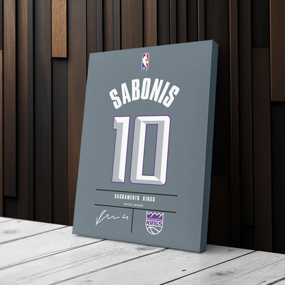 Domantas Sabonis Kings Jersey Canvas Print | Wall Art Decor