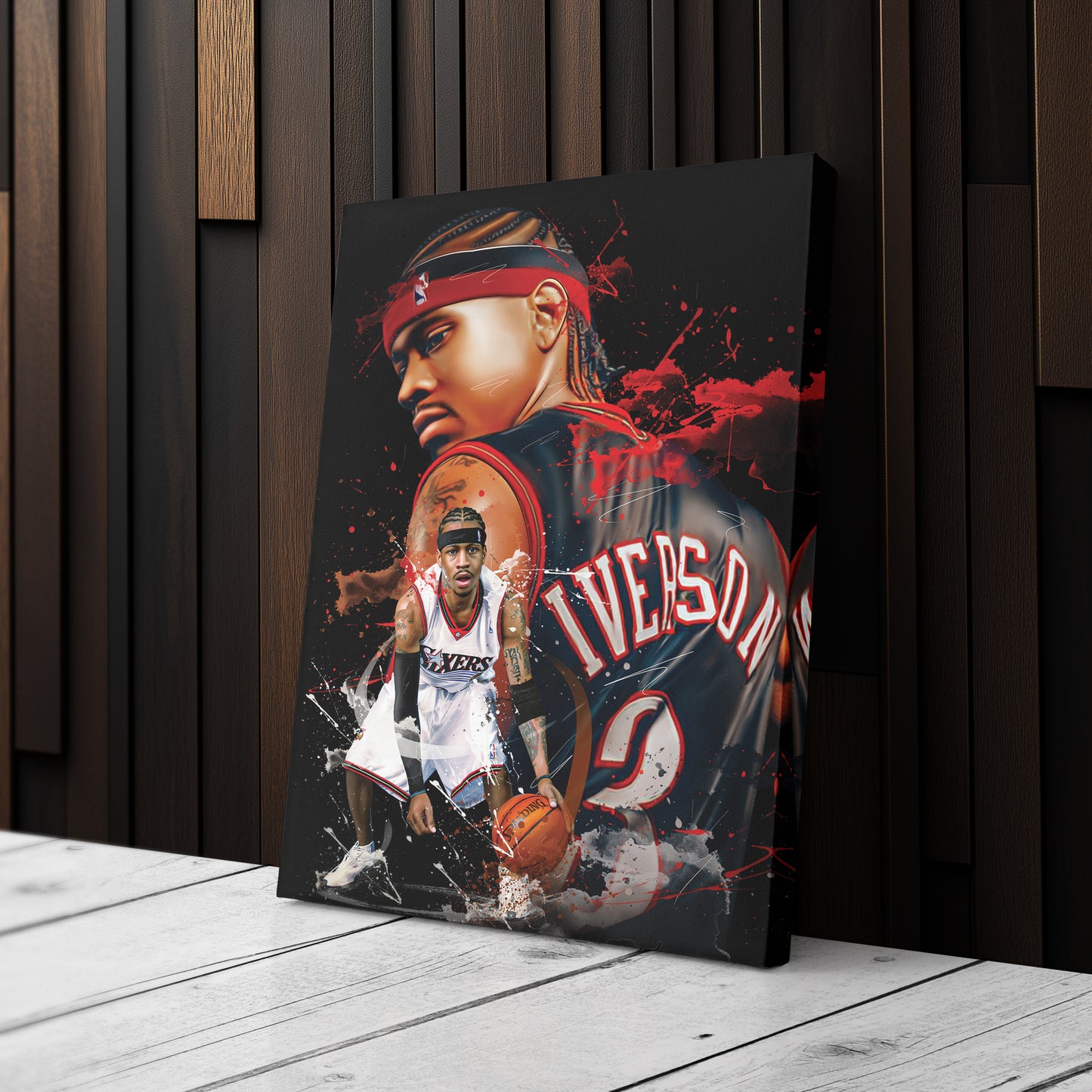 Allen Iverson 76ers Canvas Print | Philadelphia Basketball Wall Art