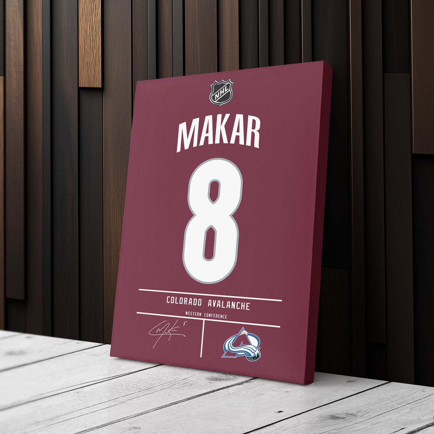Cale Makar Avalanche Jersey Canvas Print | Wall Art Decor