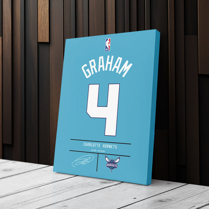 Devonte' Graham Hornets Jersey Canvas Print | Wall Art Decor
