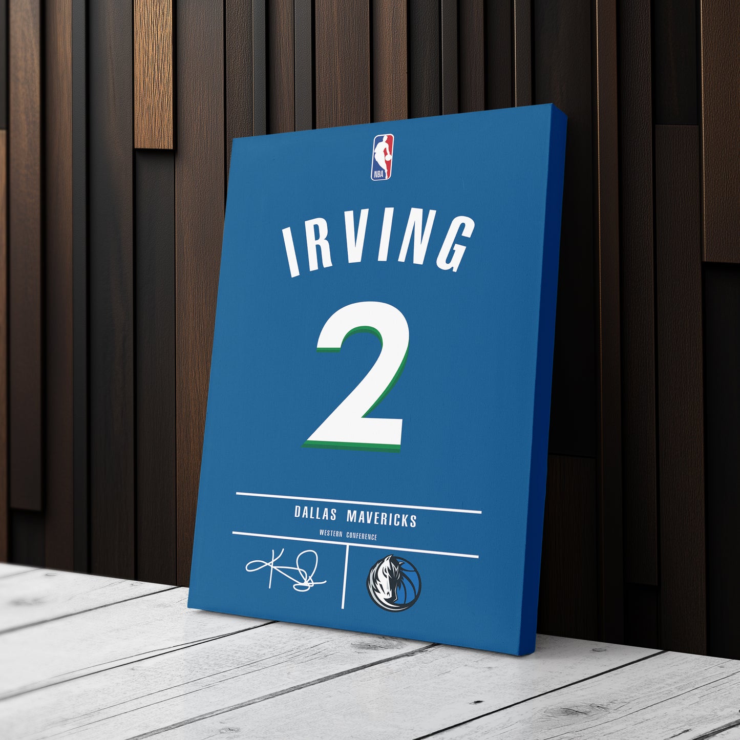 Kyrie Irving Mavericks Jersey Canvas Print | Wall Art Decor