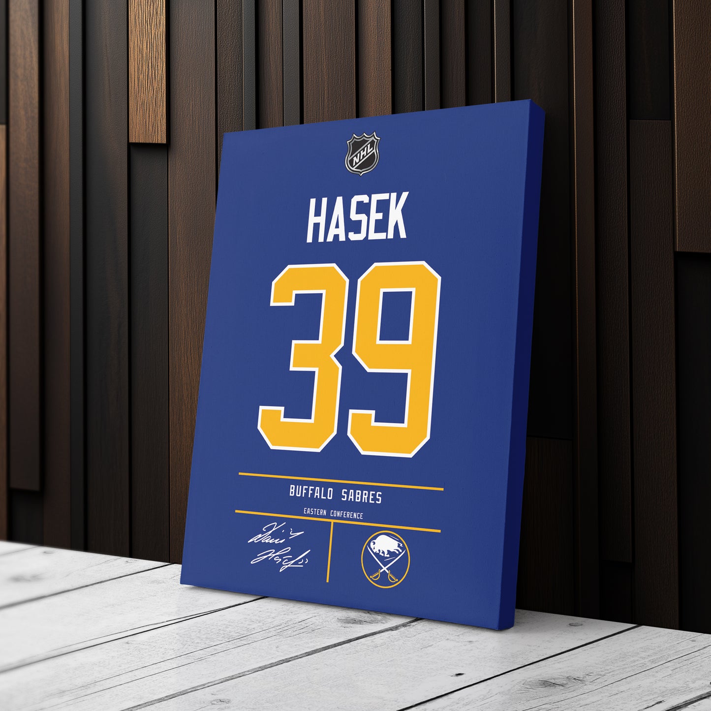 Dominik Hasek Buffalo Sabres Jersey Canvas Wall Art