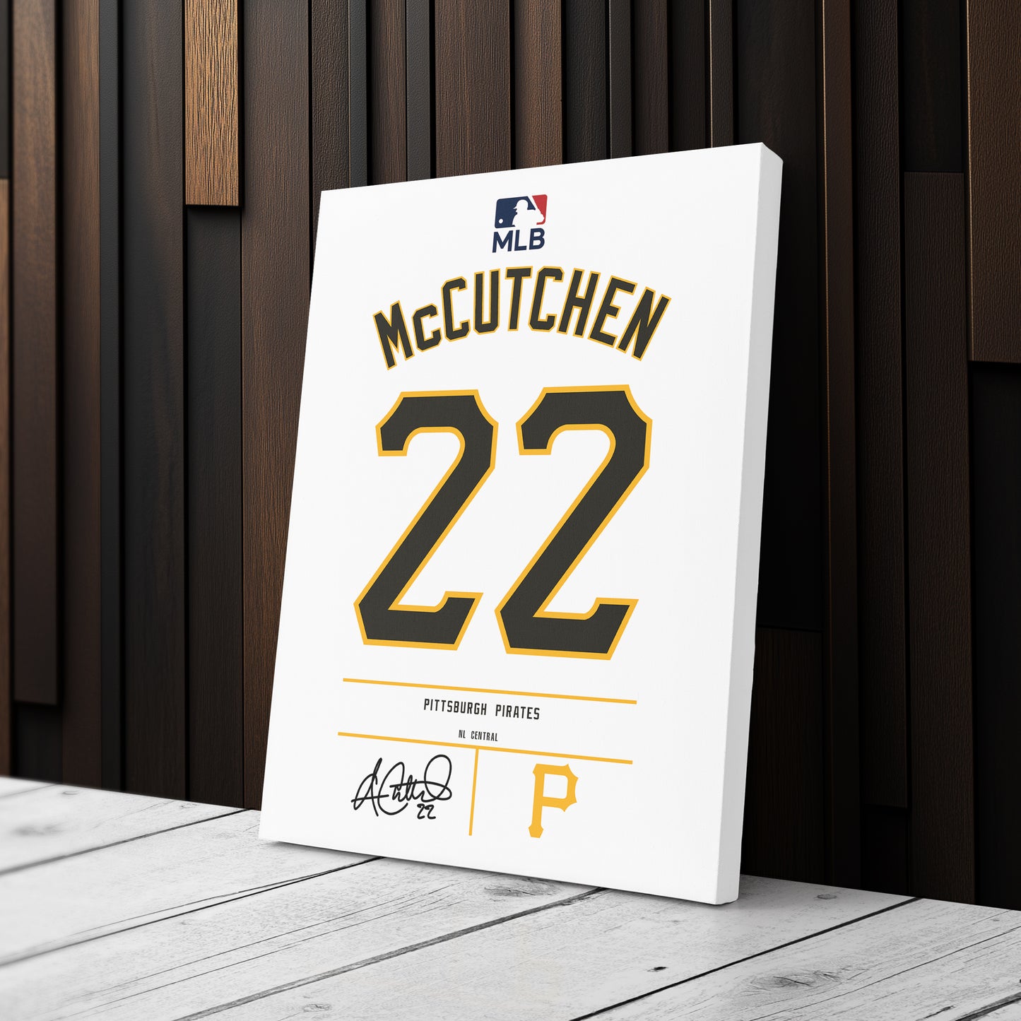 Andrew McCutchen Pittsburgh Pirates Jersey Canvas Wall Art