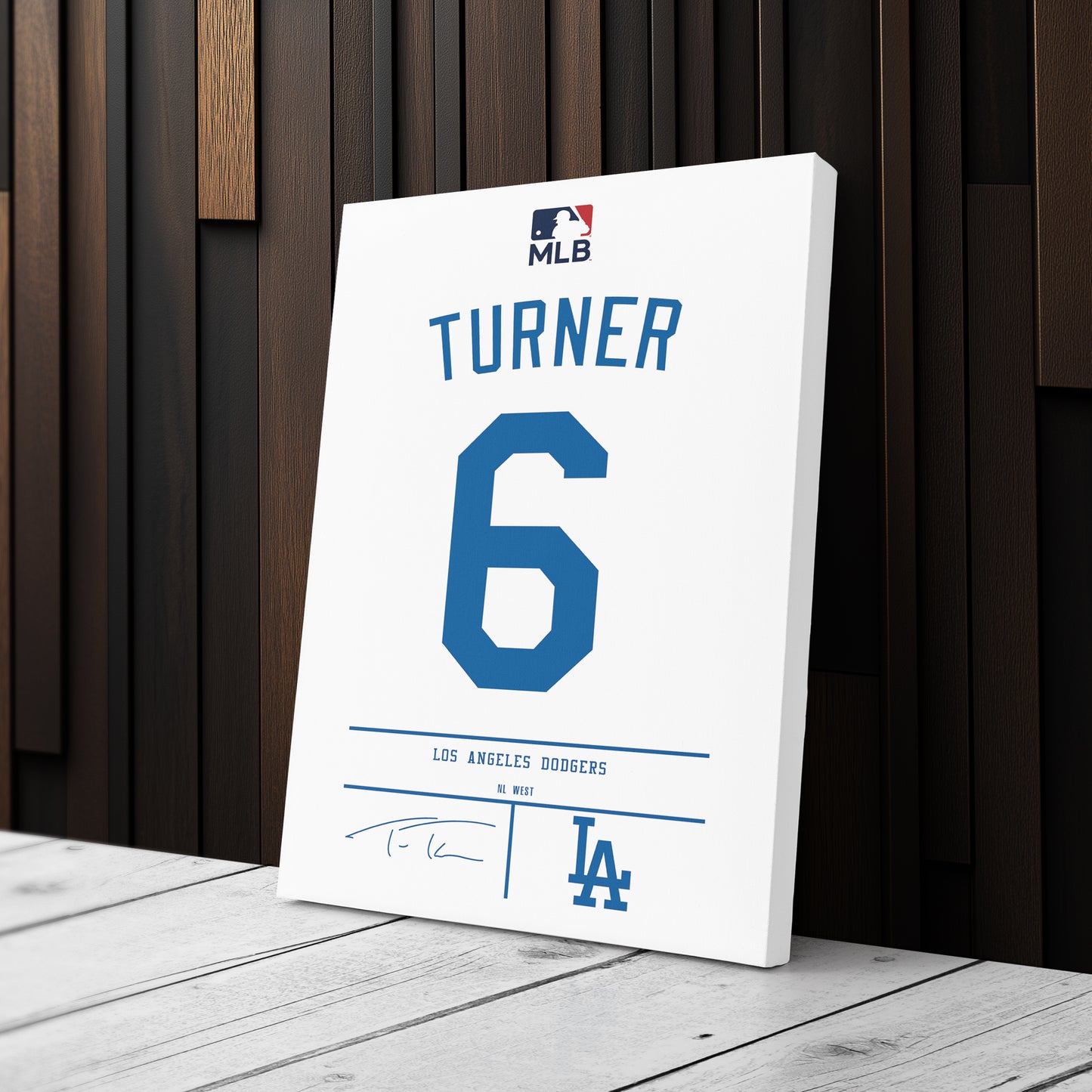 Trea Turner Dodgers Jersey Canvas Print | Wall Art Decor