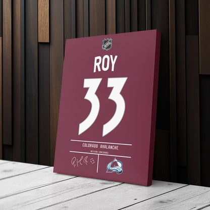 Patrick Roy Avalanche Jersey Canvas Print | Wall Art Decor