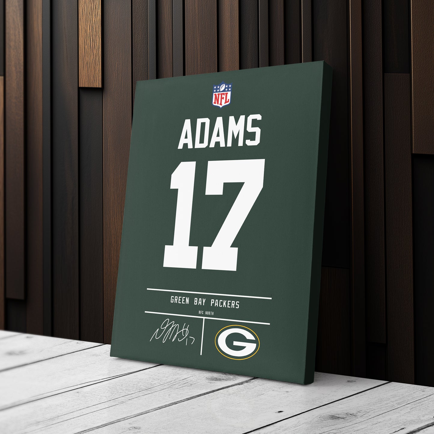 Davante Adams Packers Jersey Canvas Print | Wall Art Decor