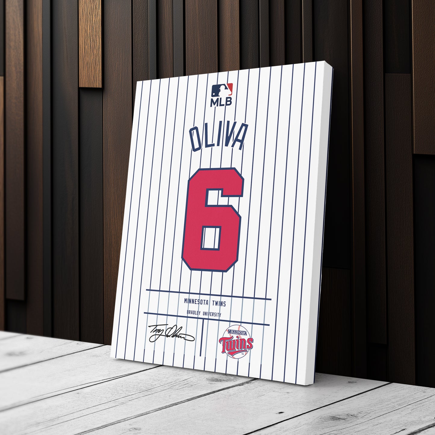 Tony Oliva Minnesota Twins Jersey Canvas Wall Art