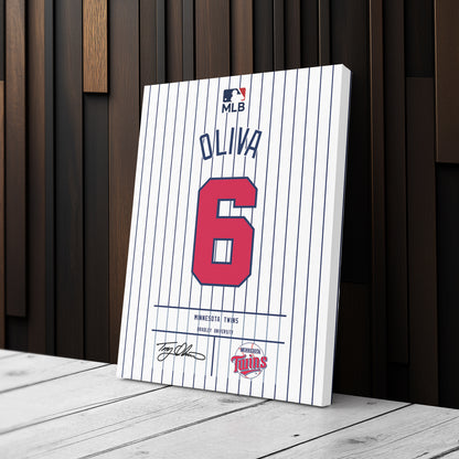 Tony Oliva Minnesota Twins Jersey Canvas Wall Art