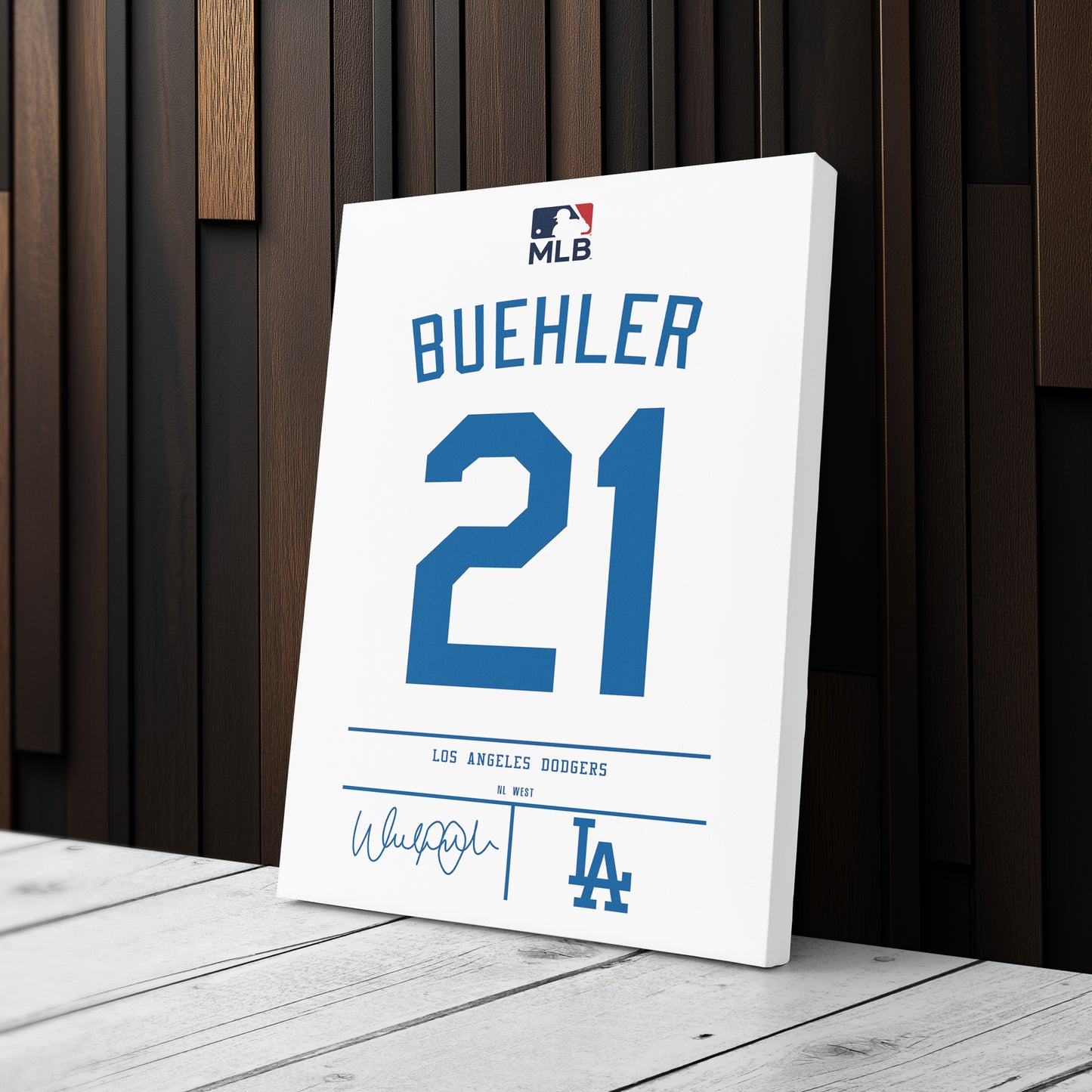 Walker Buehler Dodgers Jersey Canvas Print | Wall Art Decor