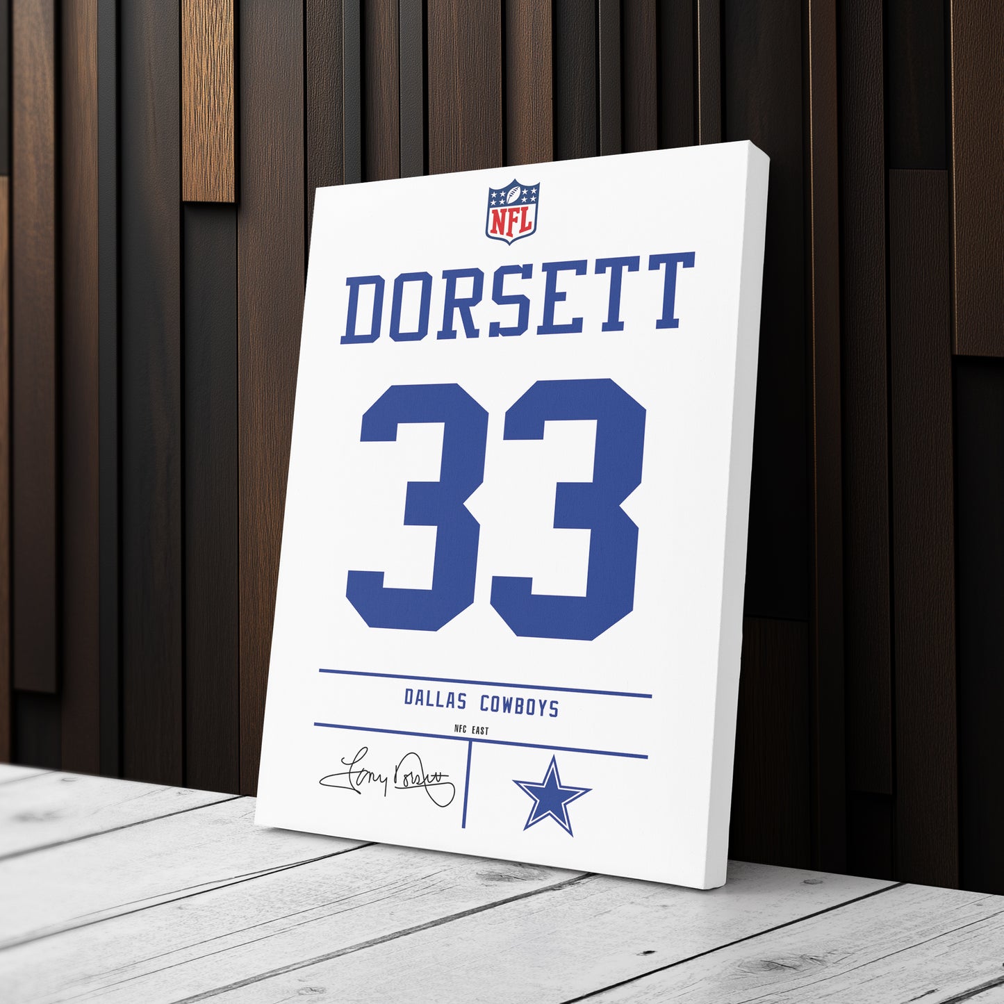 Tony Dorsett Cowboys Jersey Canvas Print | Wall Art Decor
