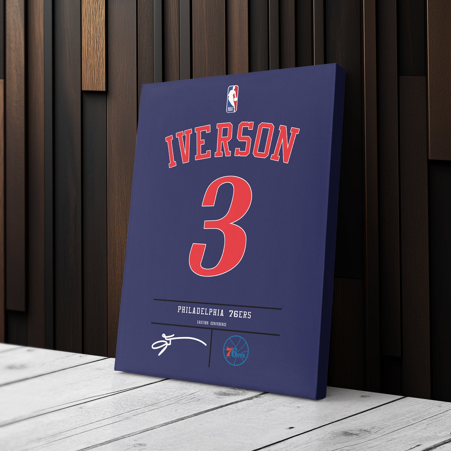 Allen Iverson 76ers Jersey Canvas Print | Wall Art Decor