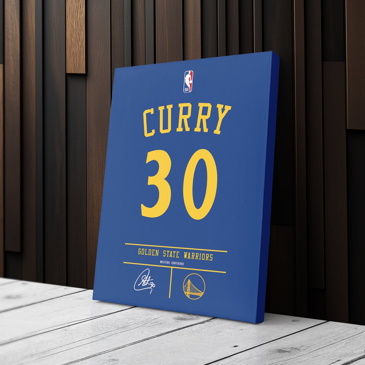 Stephen Curry Warriors Jersey Canvas Print | Wall Art Decor