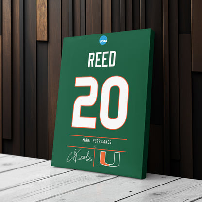 Ed Reed Hurricanes Jersey Canvas Print | Wall Art Decor