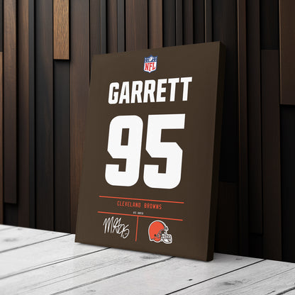 Myles Garrett Cleveland Browns Jersey Canvas Wall Art