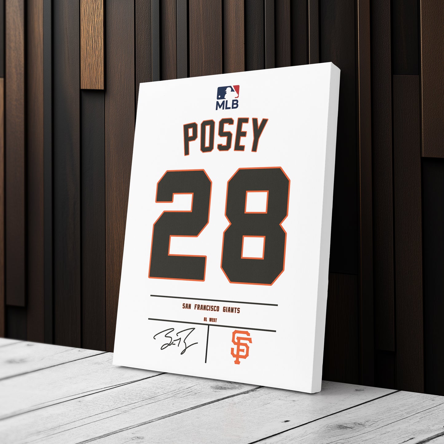 Buster Posey Giants Jersey Canvas Print | Wall Art Decor
