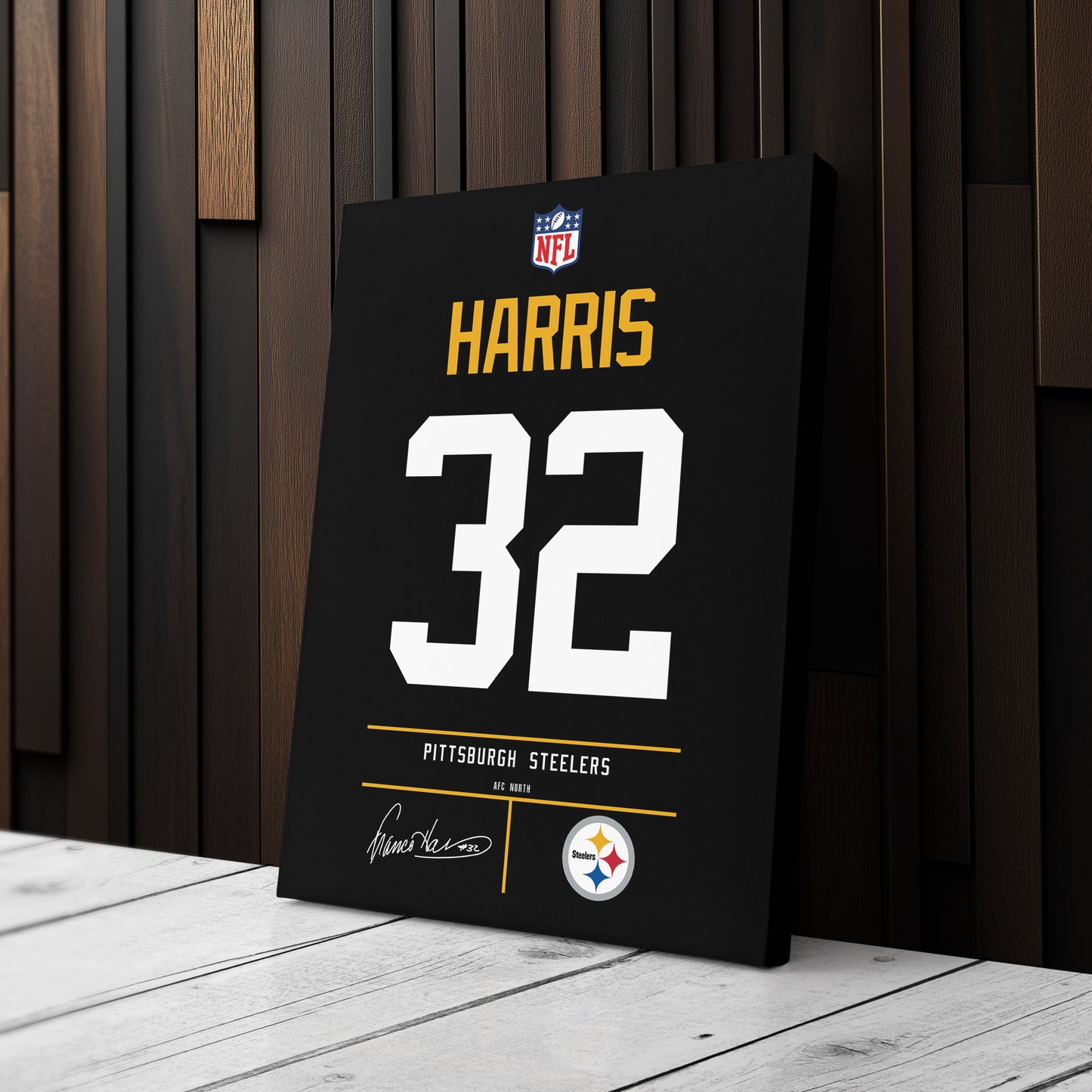 Franco Harris Pittsburgh Steelers Jersey Canvas Wall Art