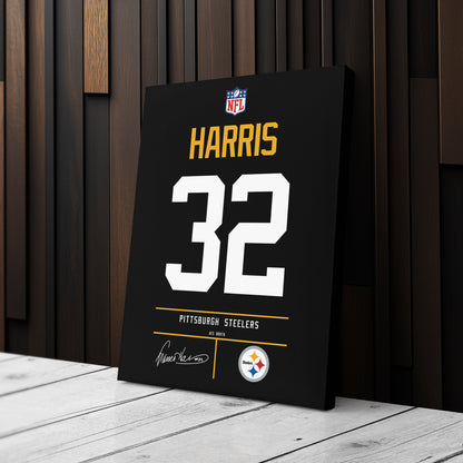 Franco Harris Pittsburgh Steelers Jersey Canvas Wall Art