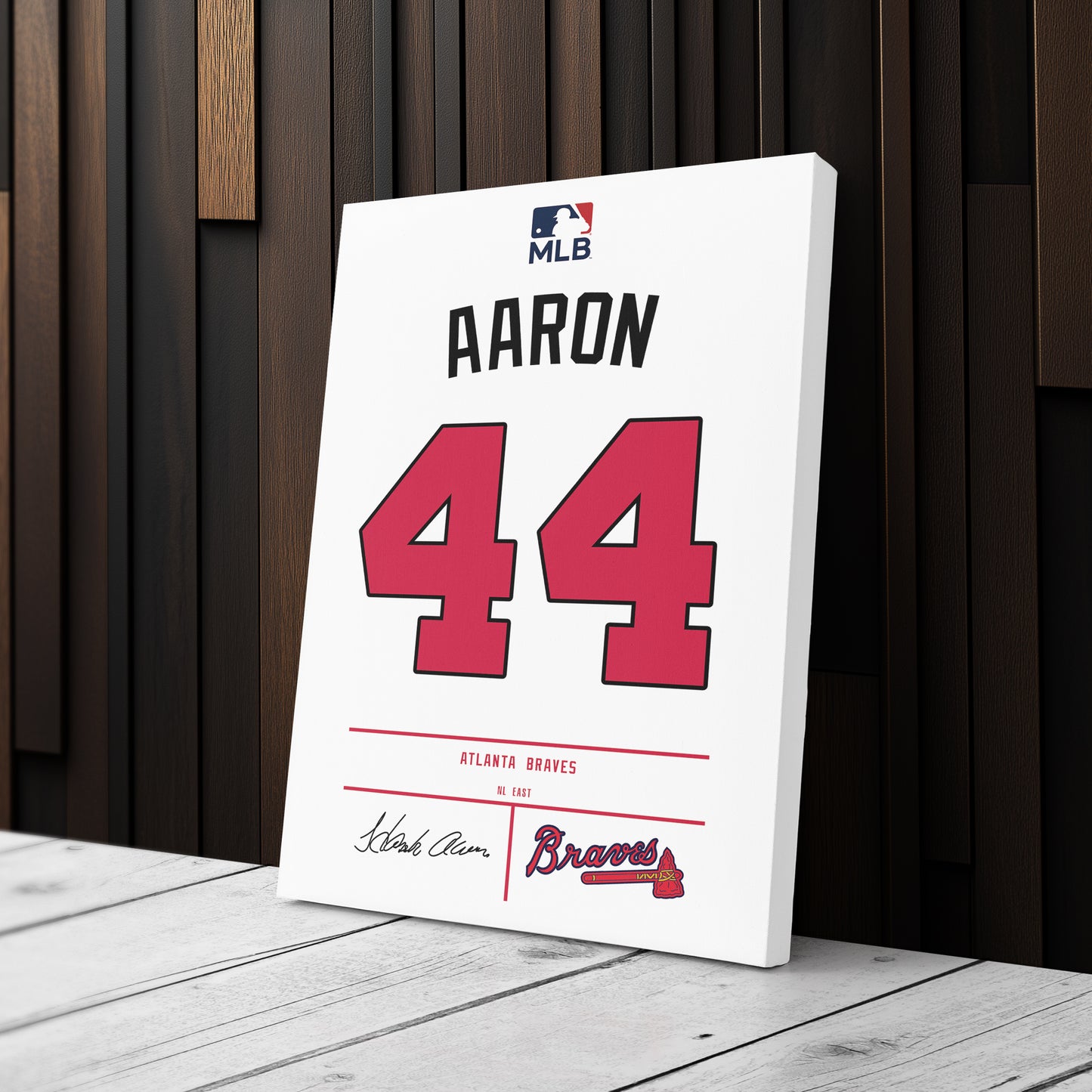 Hank Aaron Braves Jersey Canvas Print | Wall Art Decor