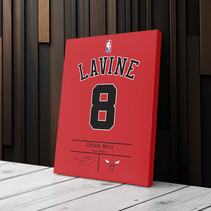 Zach LaVine Bulls Jersey Canvas Print | Wall Art Decor