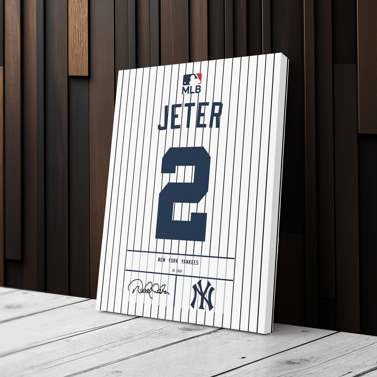 Derek Jeter Yankees Jersey Canvas Print | Wall Art Decor