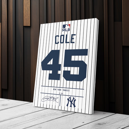 Gerrit Cole Yankees Jersey Canvas Print | Wall Art Decor