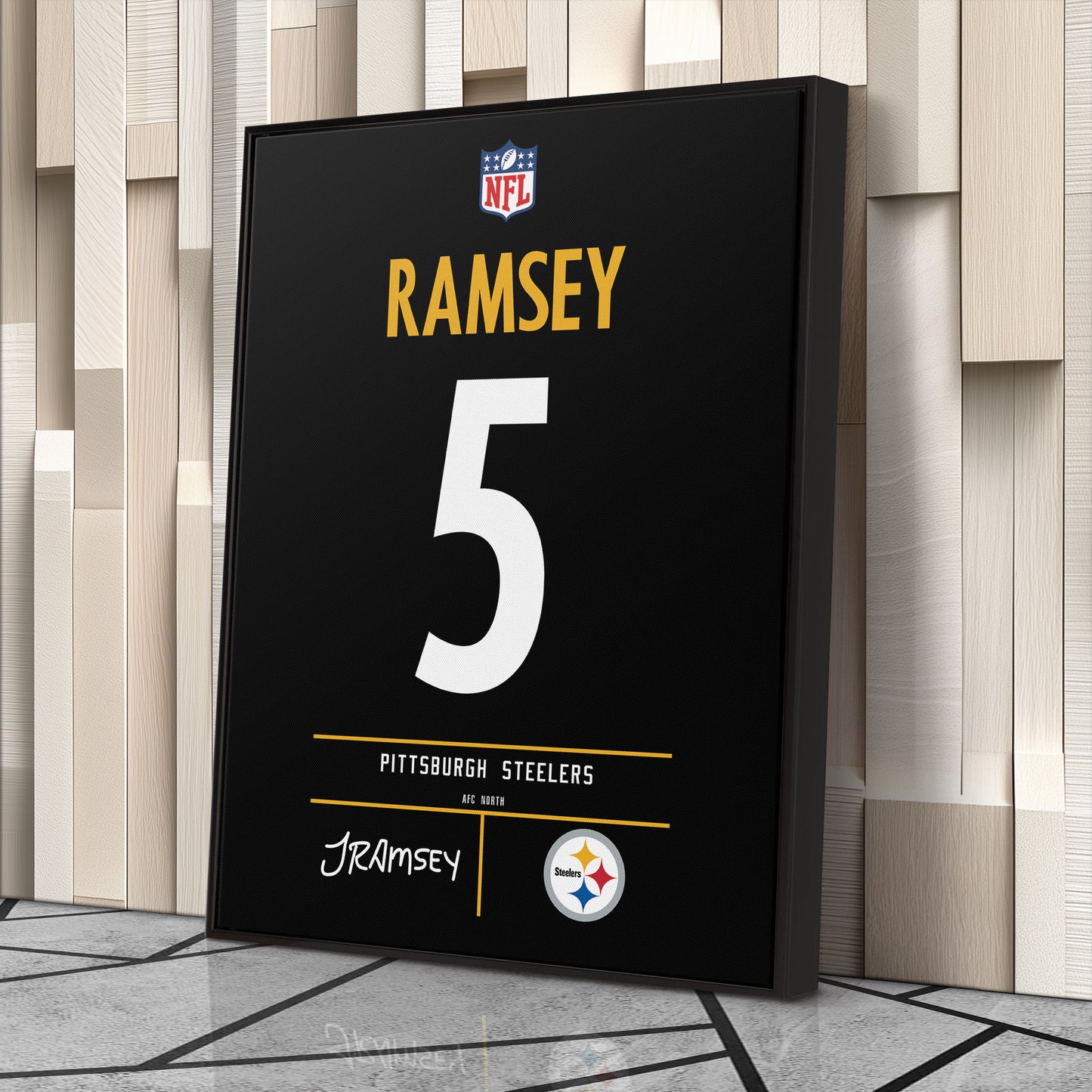 Jalen Ramsey Pittsburgh Steelers Jersey Canvas Wall Art