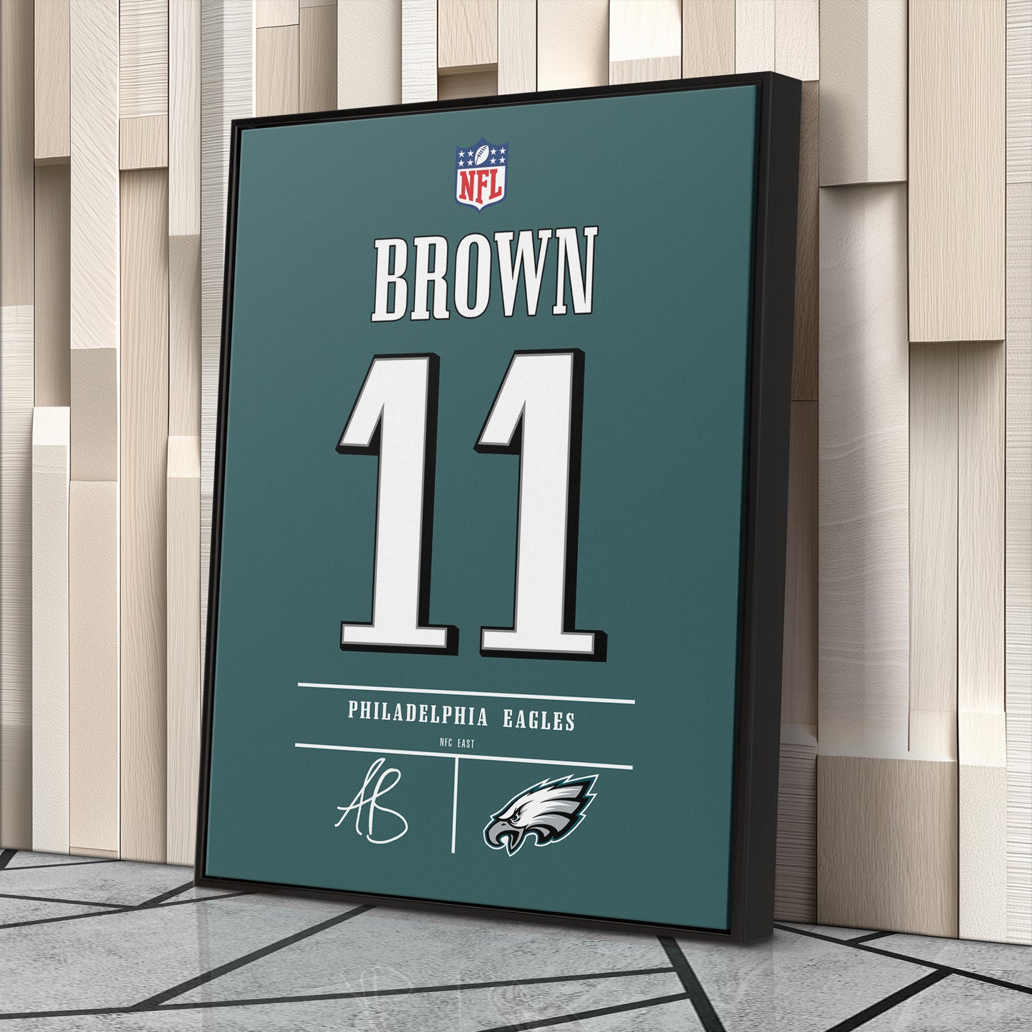 A. J. Brown Eagles Jersey Canvas Print | Wall Art Decor