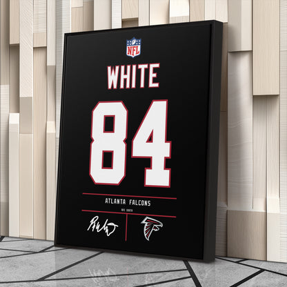Roddy White Atlanta Falcons Jersey Canvas Wall Art
