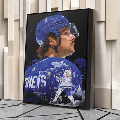 Auston Matthews Toronto Maple Leafs Canvas Print | NHL Hockey Wall Art