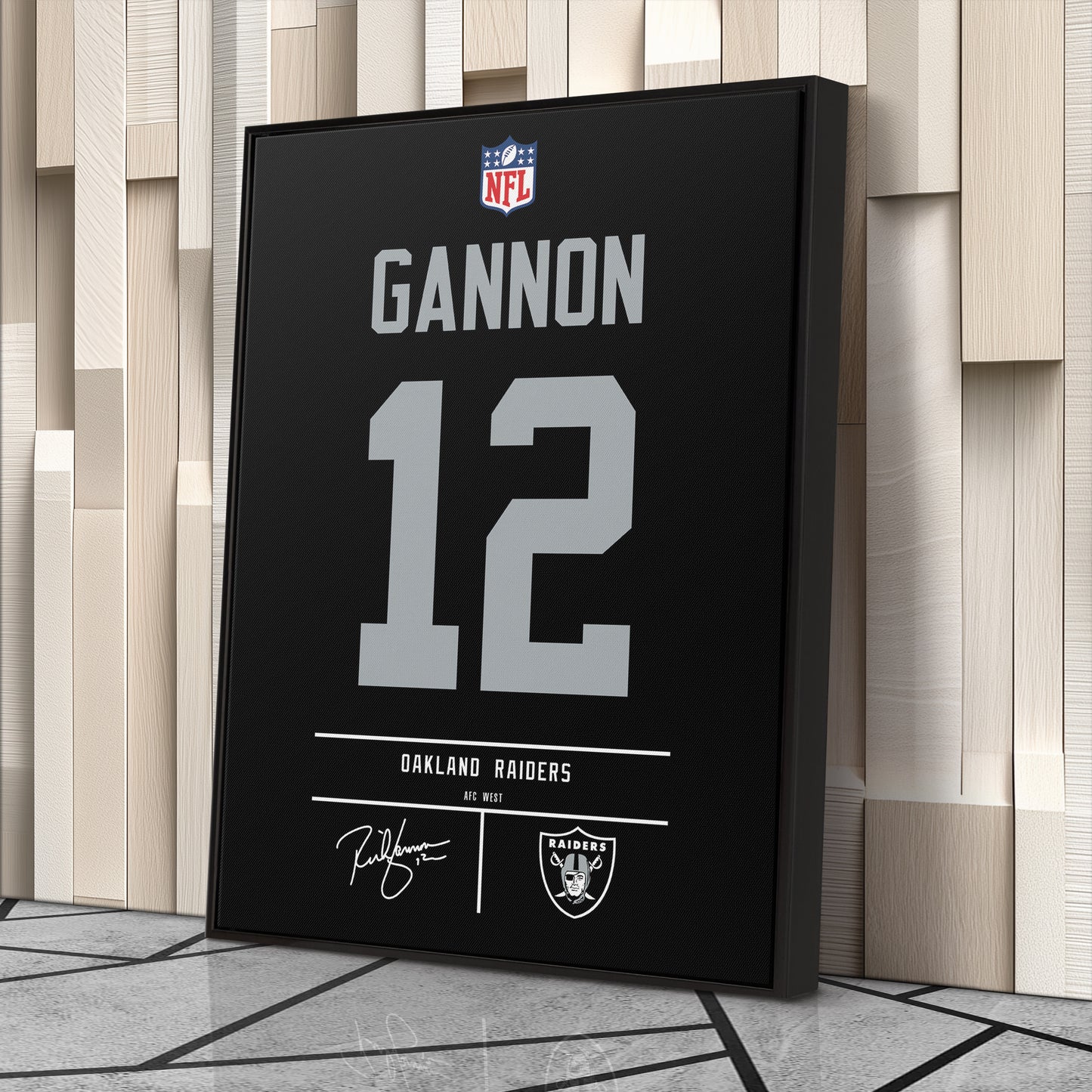 Rich Gannon Oakland Raiders Jersey Canvas Wall Art