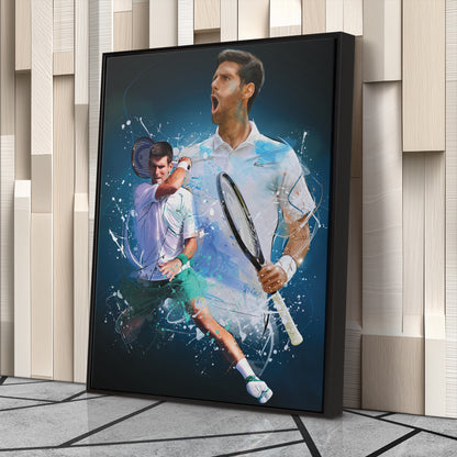 Novak Djokovic Canvas Print | Tennis Champion Wall Art
