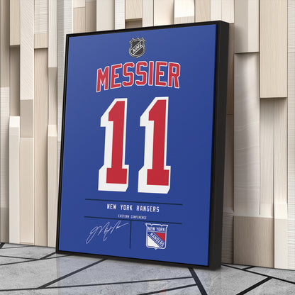 Mark Messier Rangers Jersey Canvas Print | Wall Art Decor