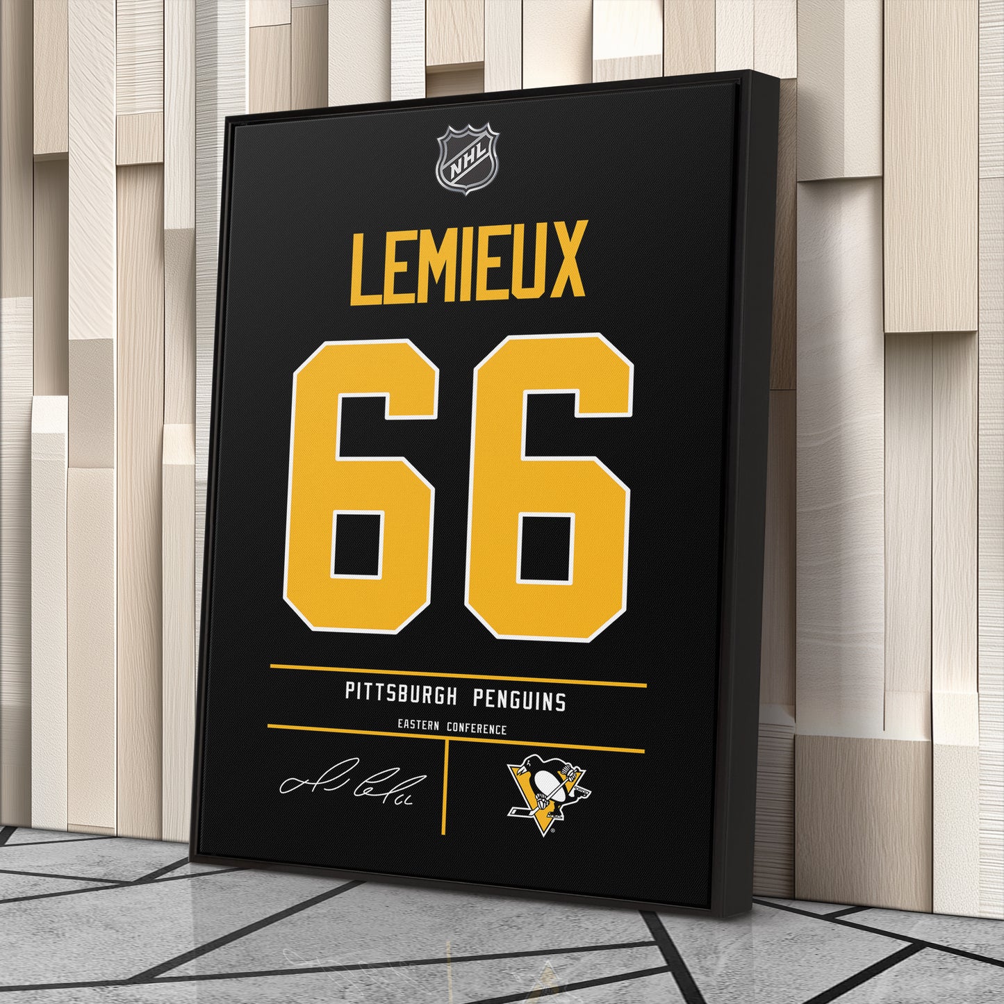 Mario Lemieux Penguins Jersey Canvas Print | Wall Art Decor