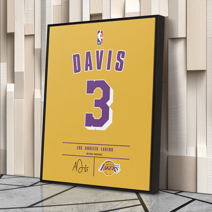 Anthony Davis Lakers Jersey Canvas Print | Wall Art Decor