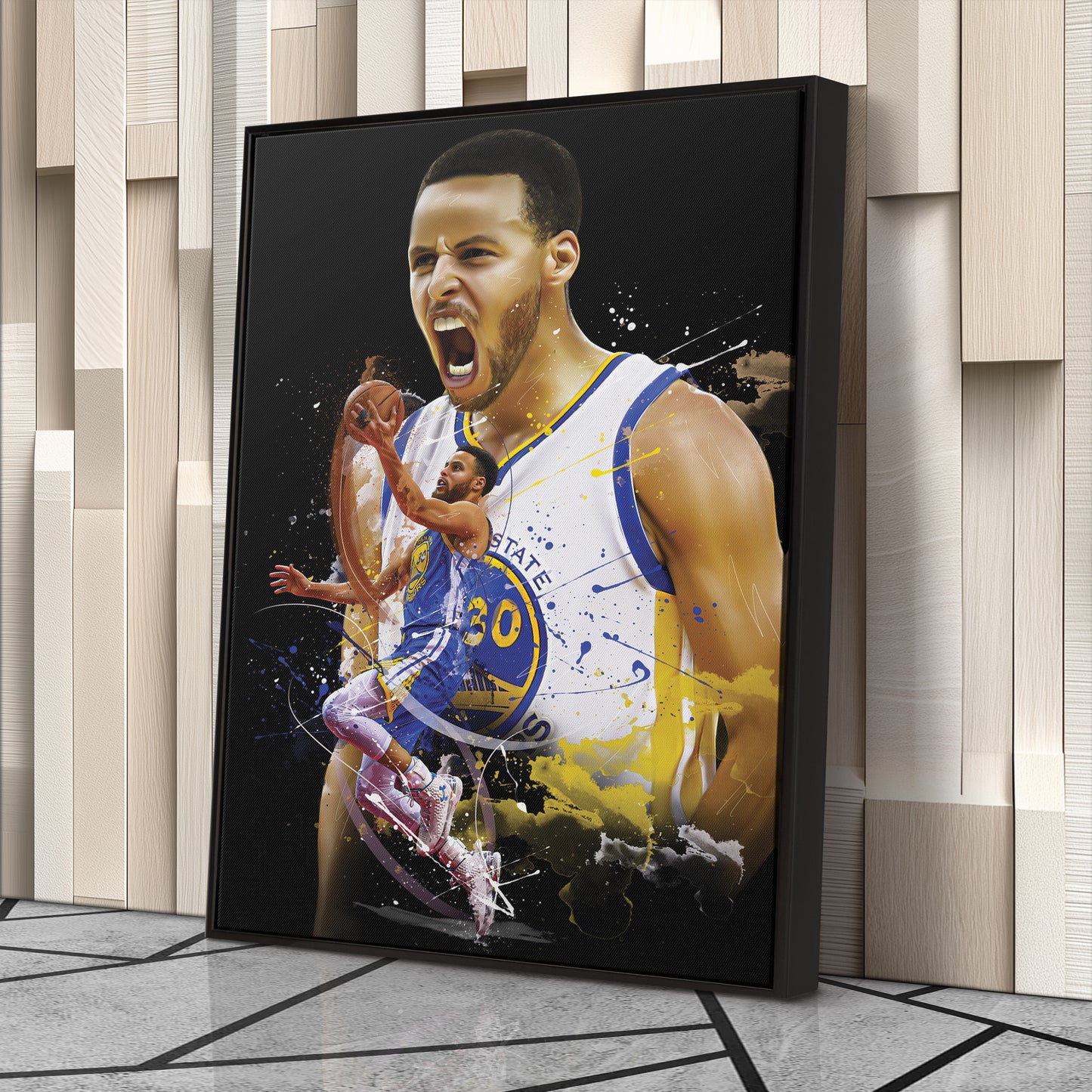 Stephen Curry Warriors Canvas Print | Golden State Basketball Wall Art
