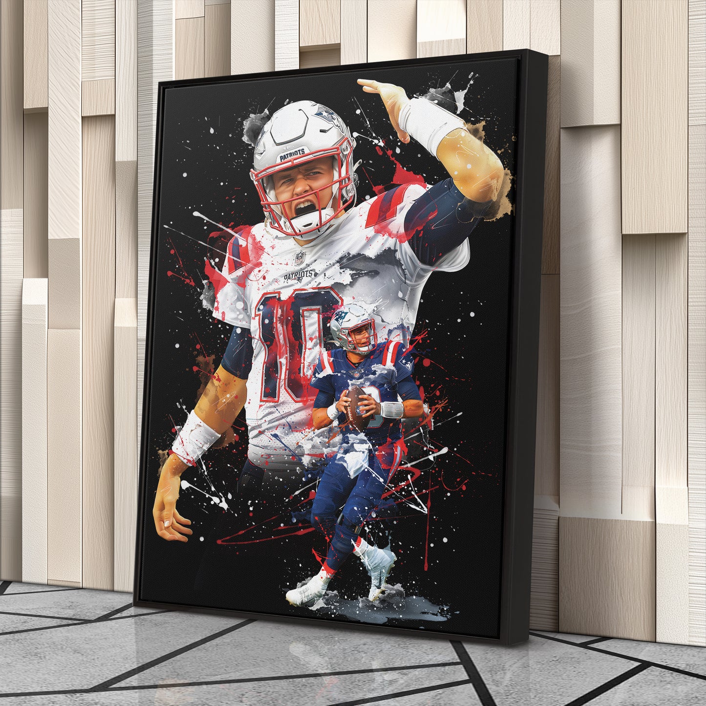 Mac Jones Patriots Canvas Print | New England Football Wall Art