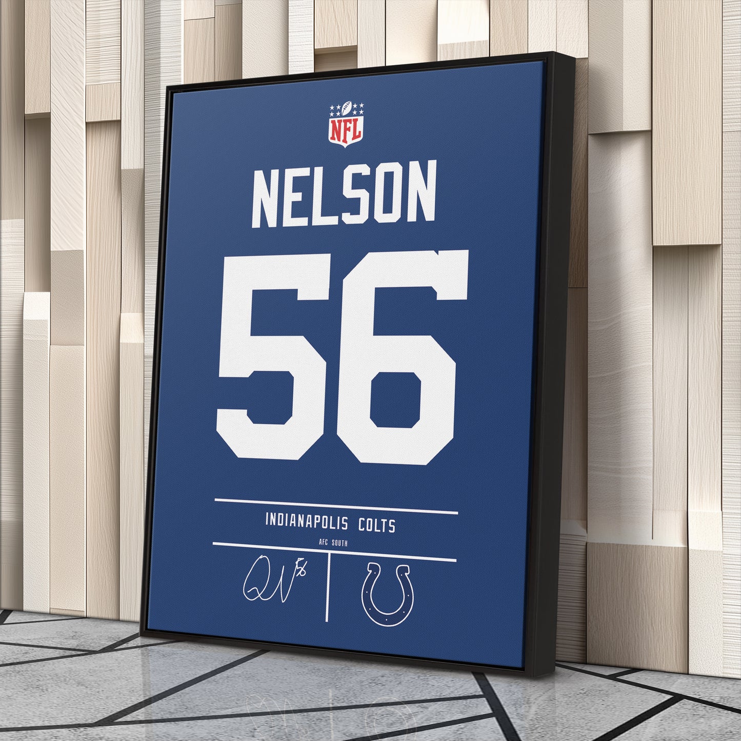 Quenton Nelson Colts Jersey Canvas Print | Wall Art Decor
