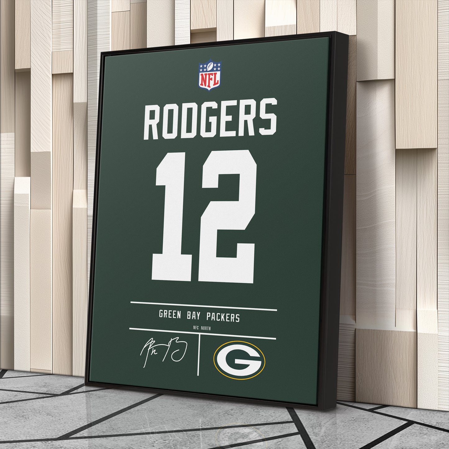 Aaron Rodgers Packers Jersey Canvas Print | Wall Art Decor