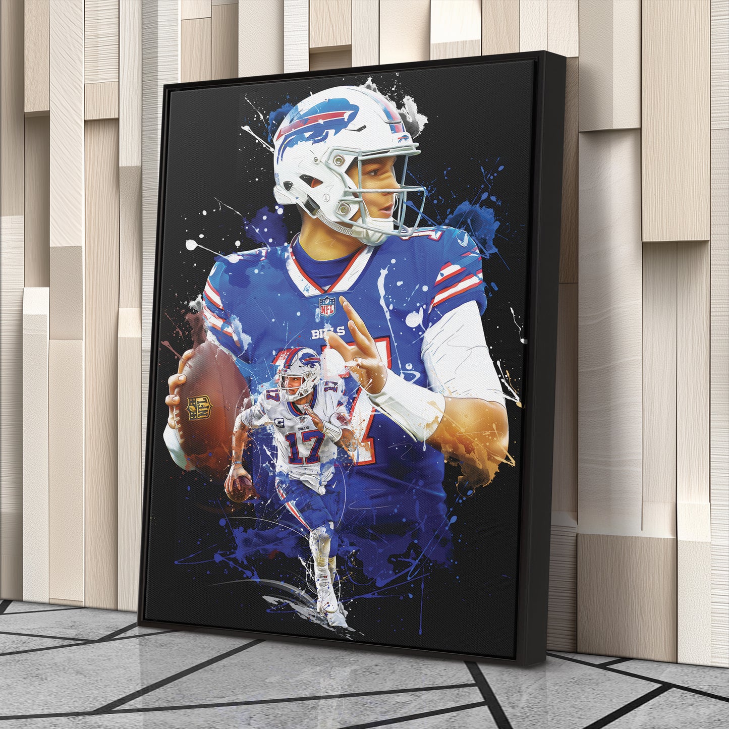 Josh Allen Bills Canvas Print | Buffalo Football Wall Art