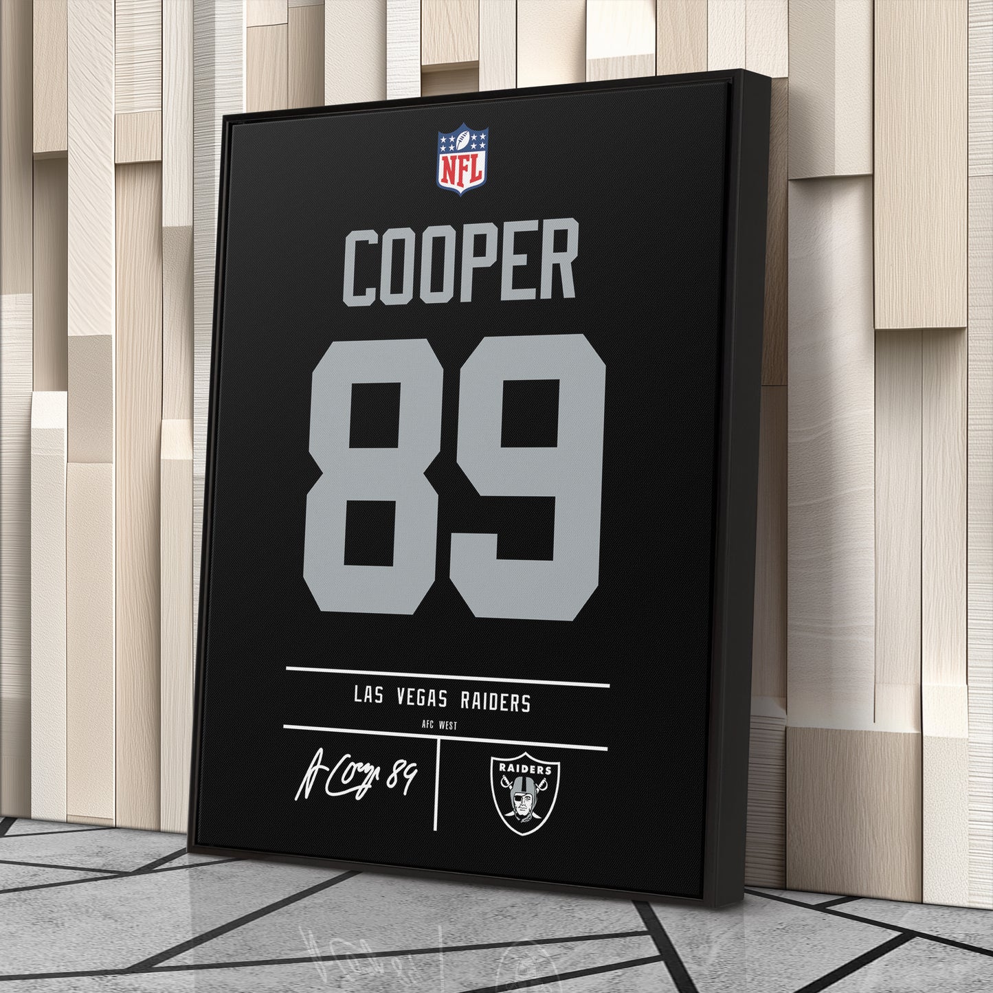 Amari Cooper Las Vegas Raiders Jersey Canvas Wall Art